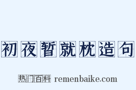 初夜暂就枕造句是什么意思的图片